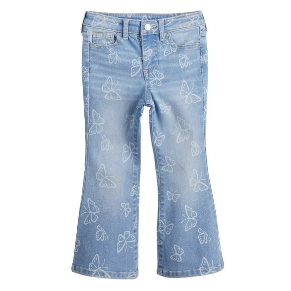 Brand New Toddler Butterfly Flare Jeans & Ruffle Back Leggings, Size 24 Months - Picture 2 of 7
